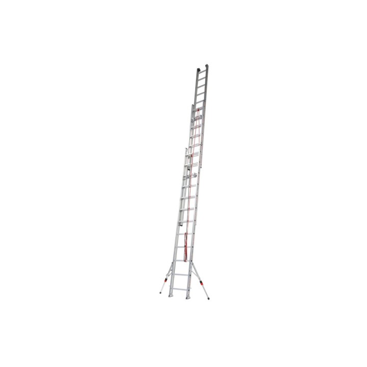 Echelle coulissante 3 plans à corde et à béquilles PROSTEP | L'Echelle Européenne