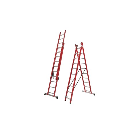 Echelle transformable 2 plans mixte fibre / aluminium PROSTEP | L'Echelle Européenne