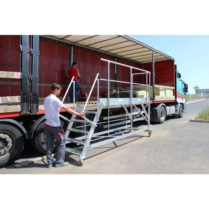 Quai de déchargement mobile pour camion longueur 6000 mm | L'Echelle Européenne