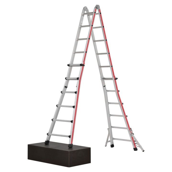 Echelle multiposition télescopique "L'Echelle Européenne" avec stabilisateurs | L'Echelle Européenne