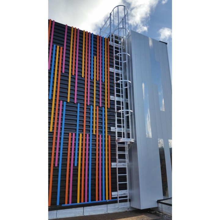 Échelle à crinoline fixation bardage