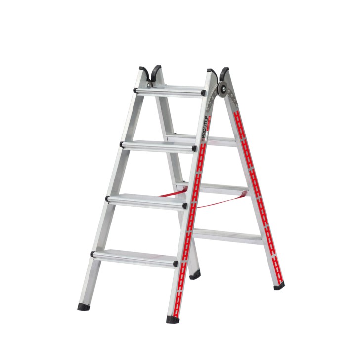 Escabeau double professionnel marches en 80 mm PROSTEP | L'Echelle Européenne