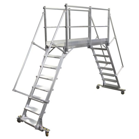 Plate-forme industrielle roulante double