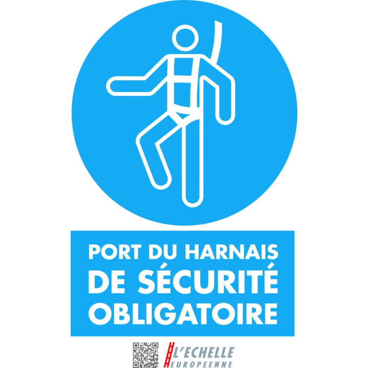 Panneau port du harnais obligatoire | L'Echelle Européenne