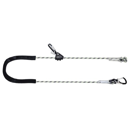Longe de maintien au travail en corde avec tendeur et mousquetons TIWA | L'Echelle Européenne