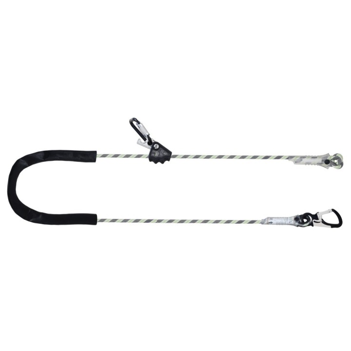 Longe de maintien au travail en corde avec tendeur et mousquetons TIWA | L'Echelle Européenne
