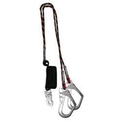 Longe double avec absorbeur d'énergie