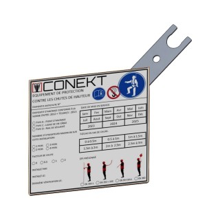 Plaque signalétique LDV et point d'ancrage CONEKT | L'Echelle Européenne
