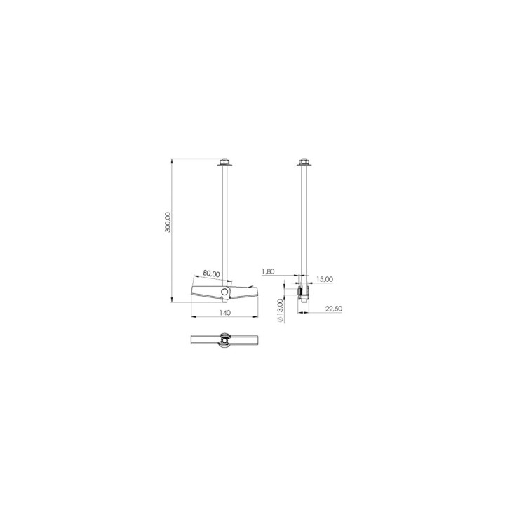 CONEKT Lot de 2 chevilles à bascules inox