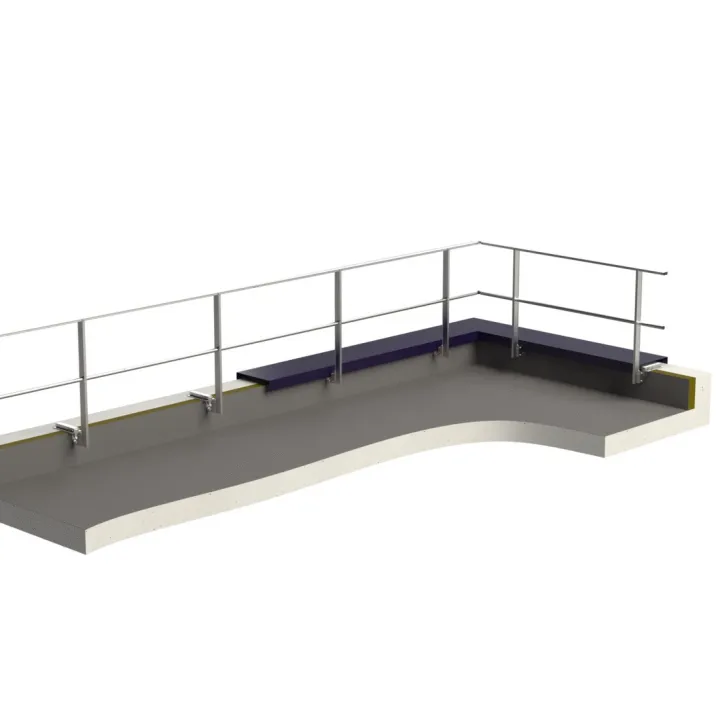 Garde-corps FASTGUARD avec fixation sur acrotère de toiture