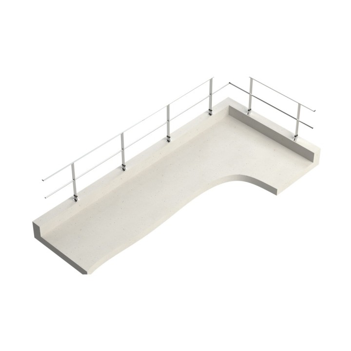 Fixation à plat montant droit