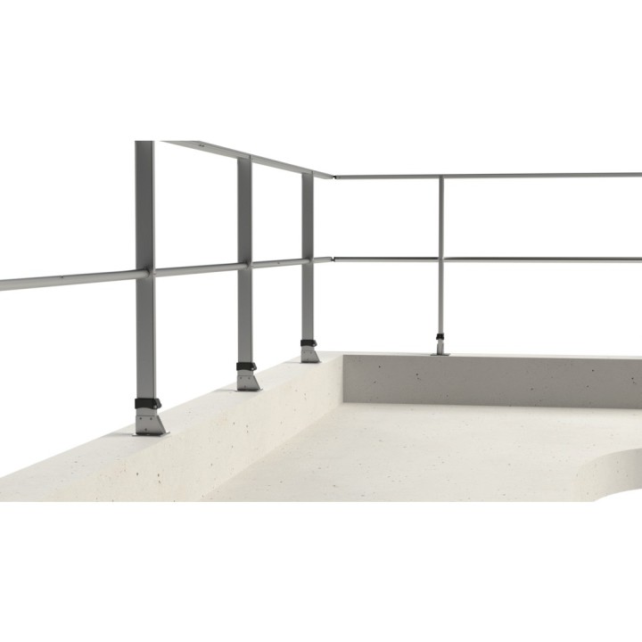 Fixation à plat montant droit