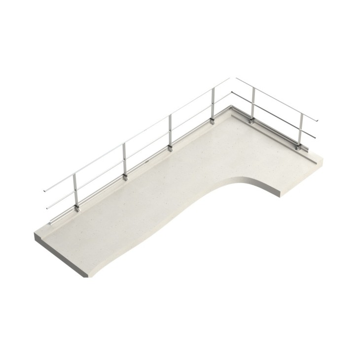 Fixation à plat montant droit