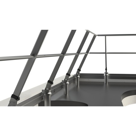 Fixation sur dalle étanchée version inclinée 25°