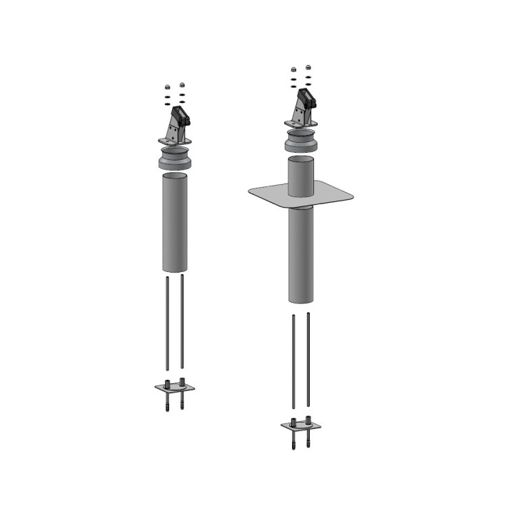 Sabot pour dalle étanchée montage incliné manchon hors fourniture