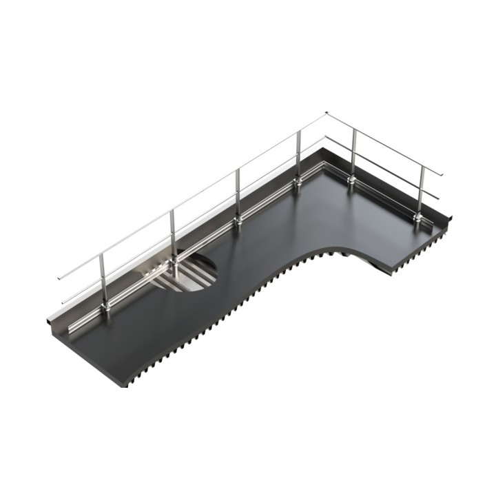 Fixation sur bac étanché version droite