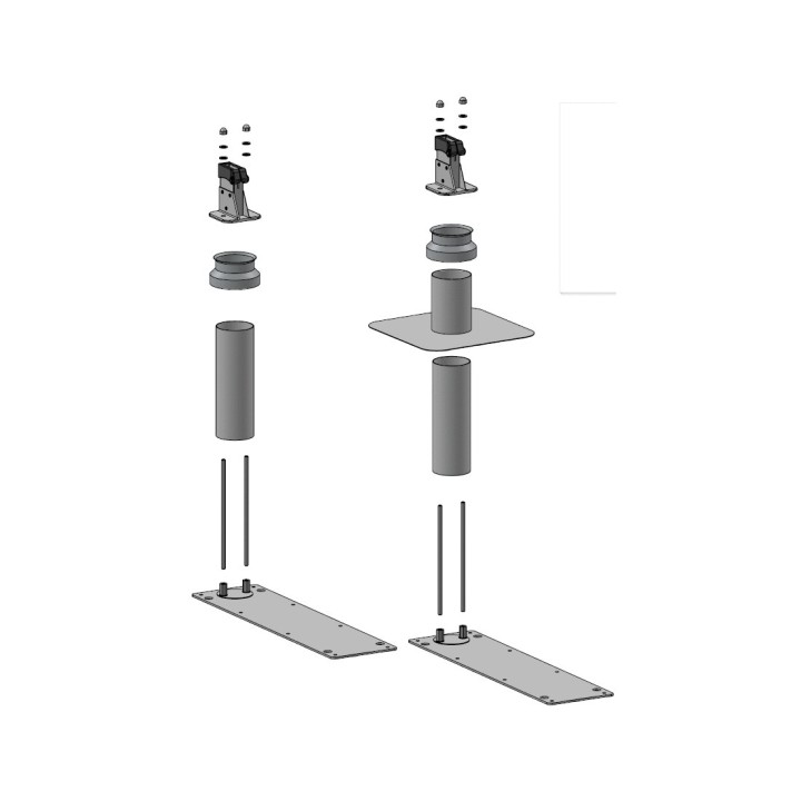 Embase bac étanché montage droit manchon hors fourniture