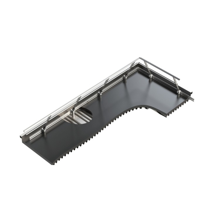 Fixation sur bac étanché version inclinée 25°