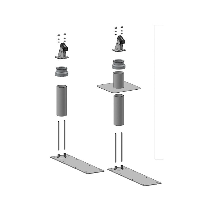 Embase bac étanché montage incliné manchon hors fourniture