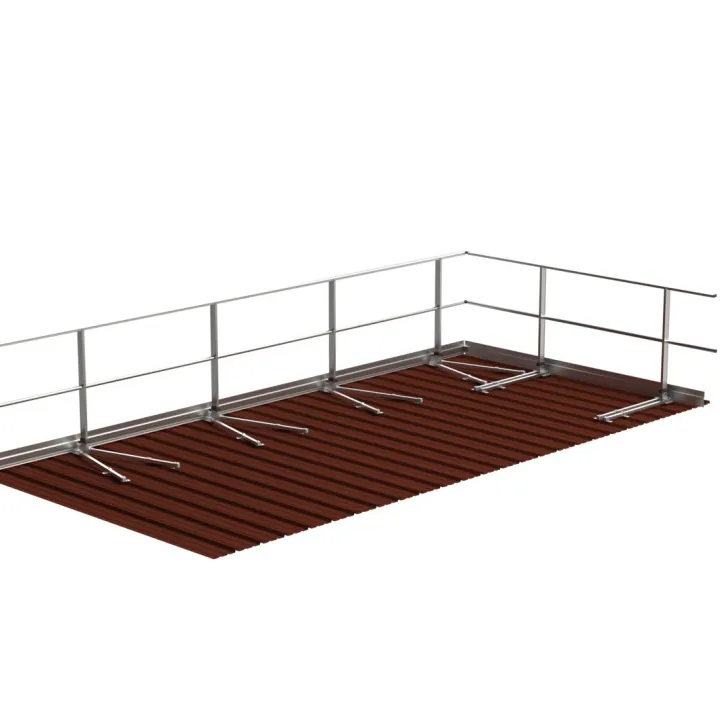 Garde-corps FASTGUARD avec fixation sur toiture en bac acier