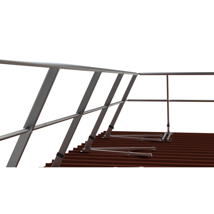 Fixation sur bac acier montant incliné