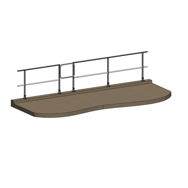 Vue d'ensemble version droite - Portillon simple hauteur 550 mm