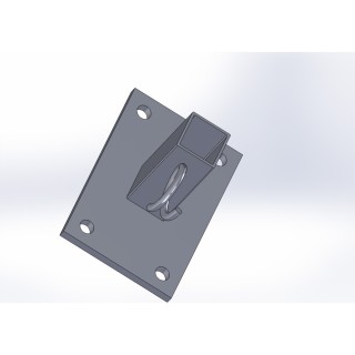 Ancrage permanent sur platine pour potelet carré REF PS5L