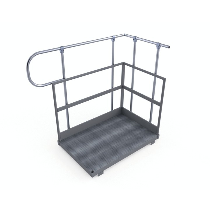 Réhausse de garde-corps pour palier d'échelle à crinoline | L'Echelle Européenne