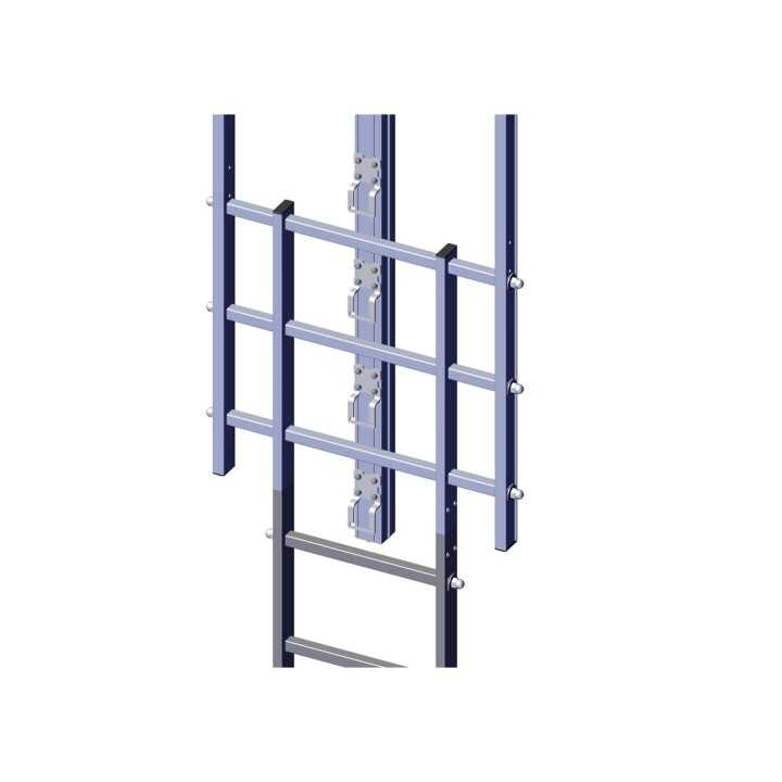 Ancrage singulier pour sortie d'échelle à crinoline | L'Echelle Européenne