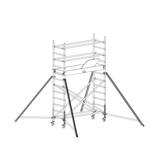 Échafaudage roulant SEECURO BAT - 4,24 m | L'Echelle Européenne