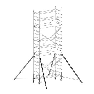 Échafaudage roulant SEECURO BAT - 6,24 m | L'Echelle Européenne