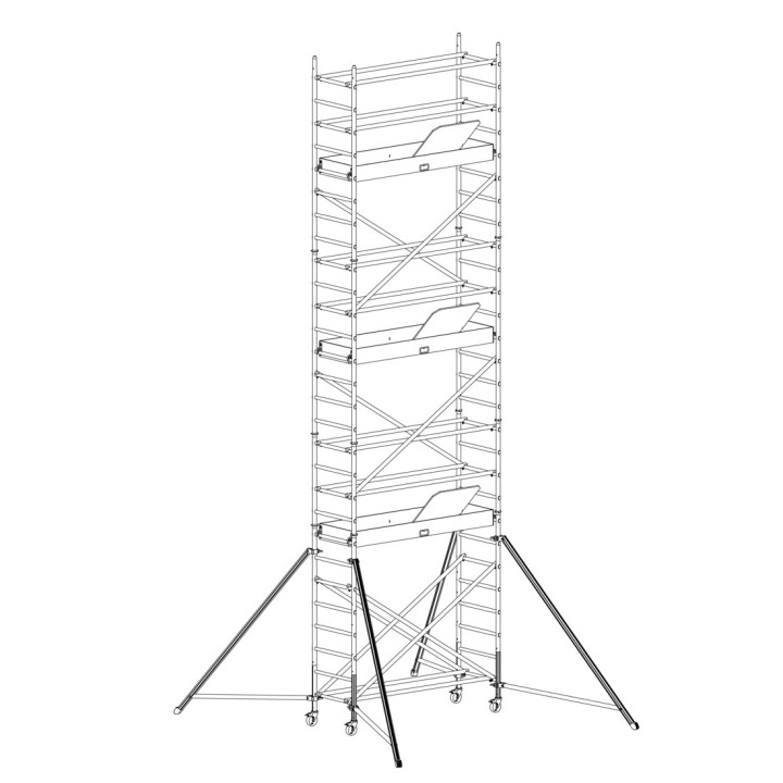 Échafaudage roulant SEECURO BAT - 8,24 m | L'Echelle Européenne