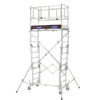 Échafaudage roulant aluminium télescopique modèle X TOWER | L'Echelle Européenne