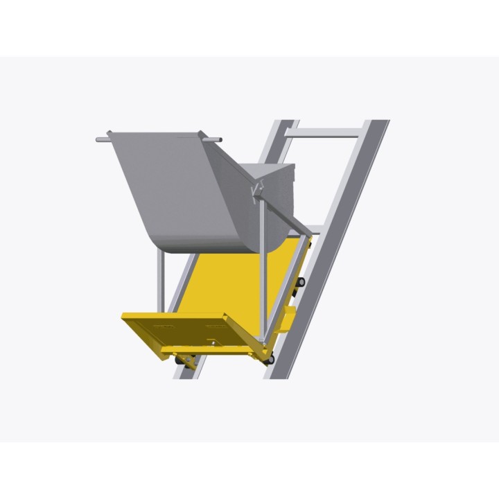 Benne basculante réversible 60L montée