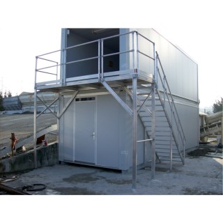 Passerelle fixe pour accès bungalows de chantier | L'Echelle Européenne