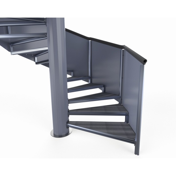 Escalier GM40 garde-corps tôle lisse | L'Echelle Européenne