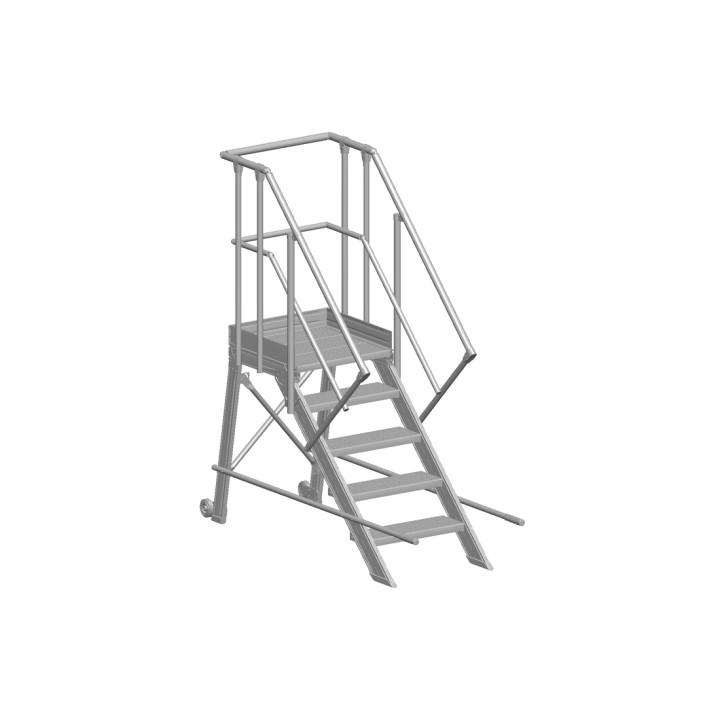 Marchepied roulant sur 2 roues 45° largeur 600 mm | L'Echelle Européenne