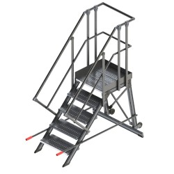 Marchepied roulant sur 2 roues 45° largeur 800 mm