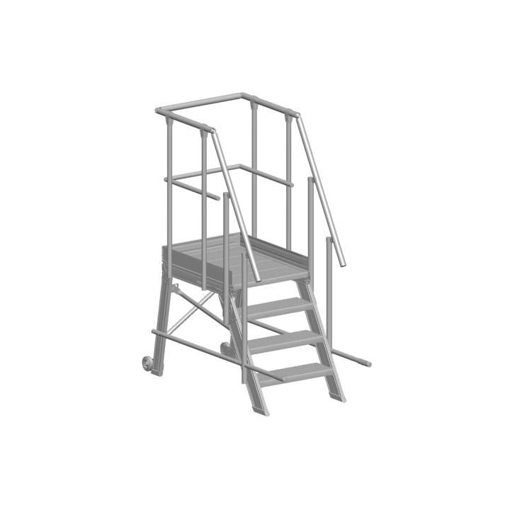 Marchepied roulant sur 2 roues 60° largeur 600 mm | L'Echelle Européenne