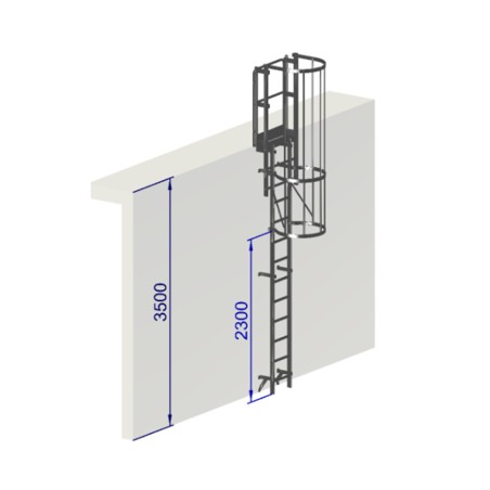 Echelle à crinoline 3500 mm