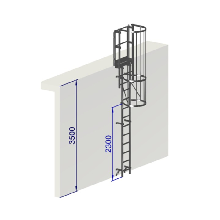 Echelle à crinoline 3500 mm
