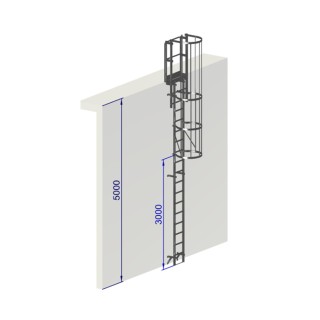 Echelle à crinoline 5000 mm