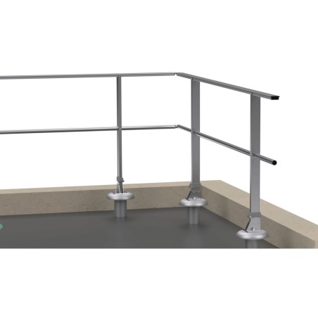 Fixation sur dalle étanchée version droite