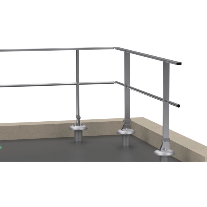 Fixation sur dalle étanchée version droite