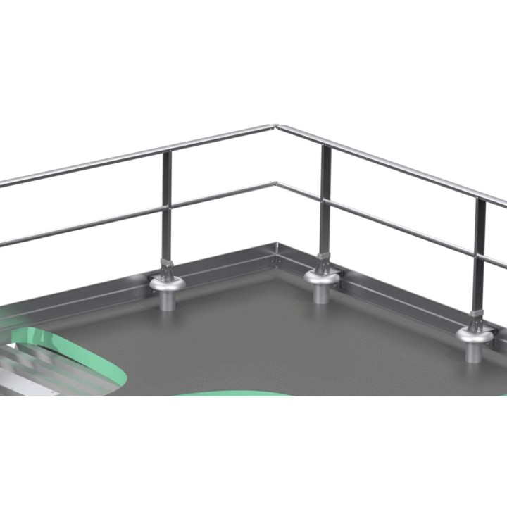 Fixation sur bac étanché version droite