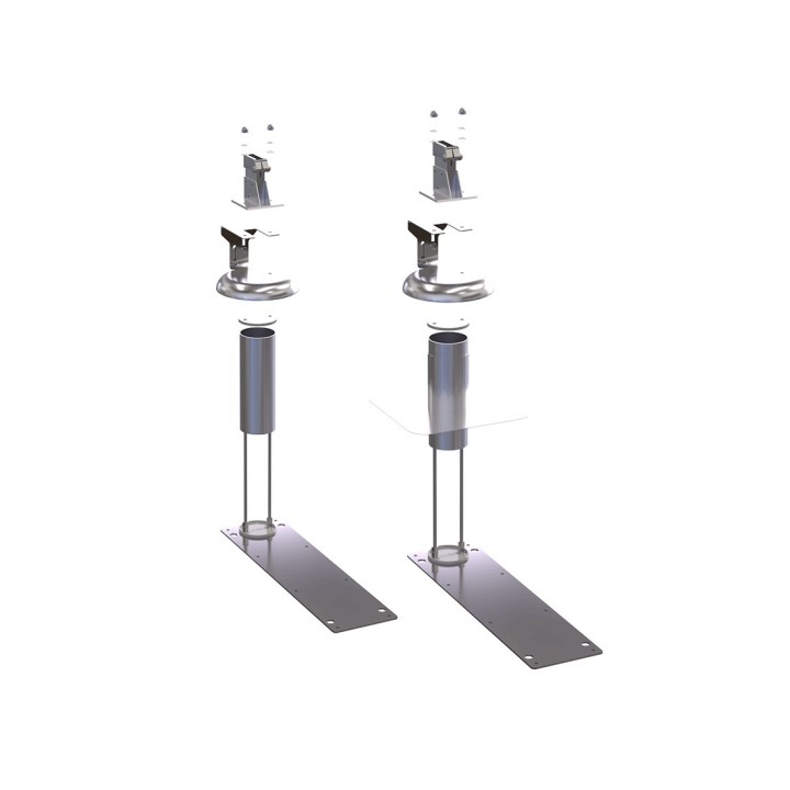 Embase bac étanché montage droit manchon hors fourniture