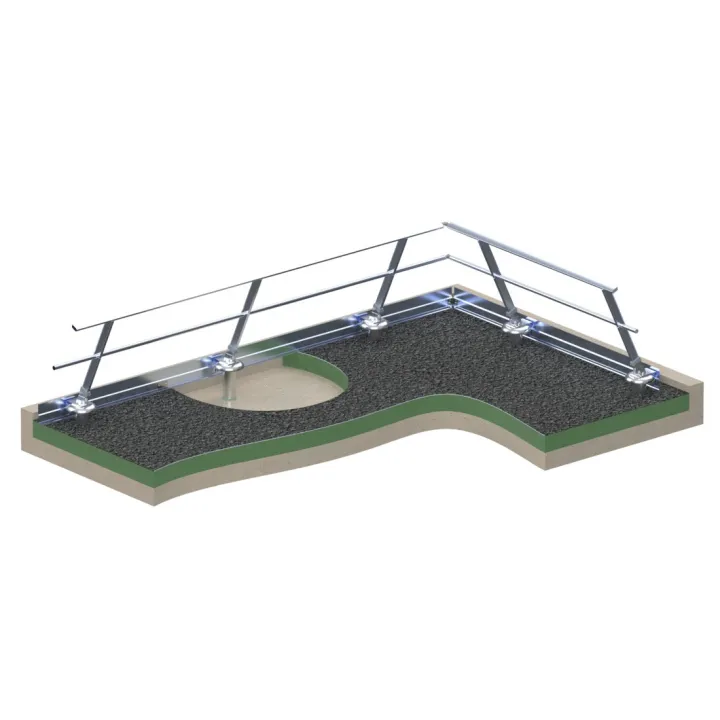 Garde-corps FASTGUARD avec fixation sur dalle béton étanchée