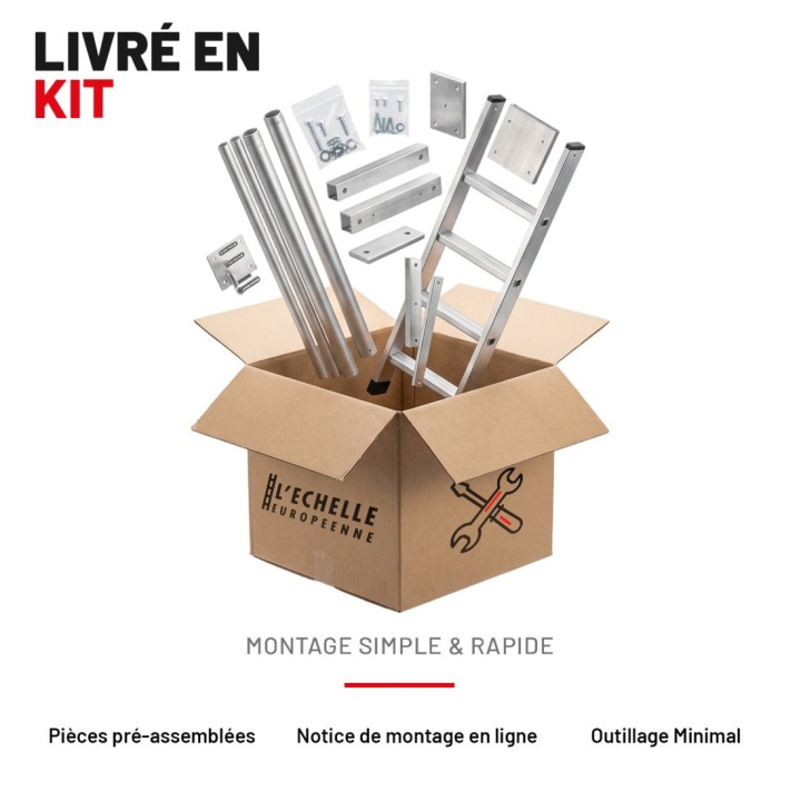 Passerelle de franchissement en kit PFK 60° Longueur 1400 mm | L'Echelle Européenne