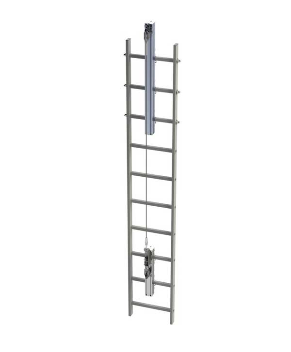 Ligne de vie verticale sur Echelle à Crinoline