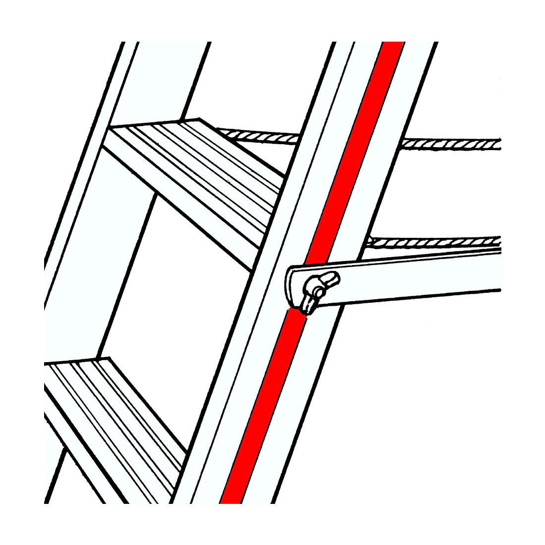 Kit de tendeurs rigides pour escabeau